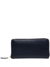 Comme Des Garçons Navy Blue Continental Wallet In Blue
