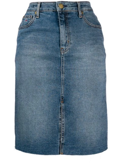 Tommy Jeans Denim Midi Skirt In Blue