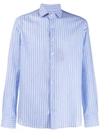 ETRO ETRO EMBROIDERED FITTED SHIRT - 蓝色