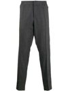 ETRO ETRO SLIM-FIT TAILORED TROUSERS - 灰色