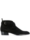 SAINT LAURENT LACE-UP ANKLE BOOTS