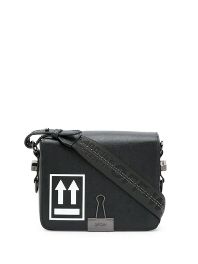 Off-white Binder Clip Logo Shoulder Bag In Black
