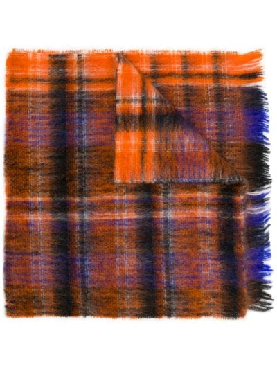 Marni Striped Scarf  In Chr17 Carrot