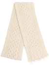 ALANUI CABLE-KNIT FRINGED SCARF