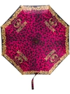 MOSCHINO LEOPARD PRINT UMBRELLA