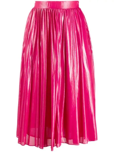 Pinko Flared Midi Skirt In Pink