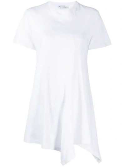 Jw Anderson Asymmetric Cotton-jersey T-shirt In 001 White