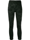 ANN DEMEULEMEESTER CROPPED EMBROIDERED FLORAL LEGGINGS