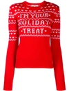 PHILOSOPHY DI LORENZO SERAFINI HOLIDAY TREAT INTARSIA JUMPER