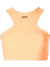 OFF-WHITE CONTRASTING LOGO TANK TOP
