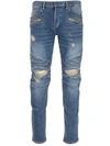 BALMAIN BALMAIN DISTRESSED BIKER JEANS