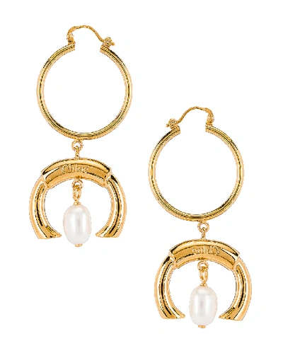 Chloé C Hoop Drop Earrings In Pearl | ModeSens