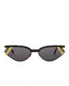 FENDI FENDI SMALL GENTLE FENDI SUNGLASSES IN BLACK,FEND-WA80