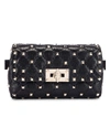 VALENTINO GARAVANI VALENTINO ROCKSTUD SPIKE BELT BAG IN BLACK,VENT-WY449