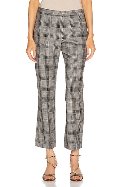 Isabel Marant Derys Checked Cotton-blend Straight-leg Pants In Black