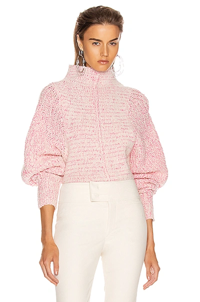 Isabel Marant Edilon Sweater In Neon Pink