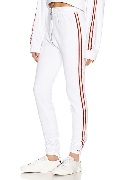 Frankie B Alaina High Rise Sport Sweatpants In White