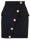 BALMAIN BALMAIN BUTTON EMBELLISHED PENCIL SKIRT