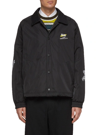 Wooyoungmi 'lost Generation' Slogan Logo Print Windbreaker Coach Jacket