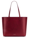 Mansur Gavriel Large Leather Tote Bag In Bordo