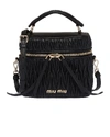 MIU MIU MIU MIU QUILTED MINI BAG IN BLACK,MIUF-WY6