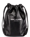 SAINT LAURENT SAINT LAURENT TEDDY POUCH CHAIN BAG IN BLACK,SLAU-WY993