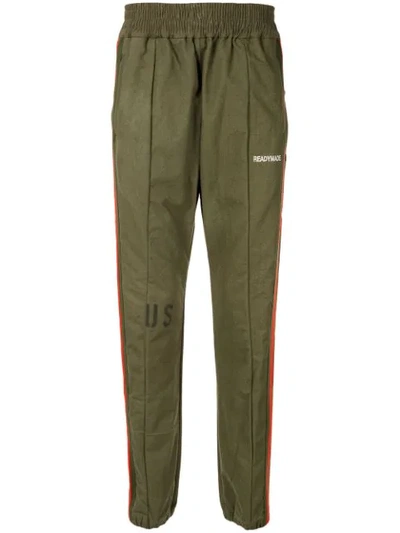 Readymade Side Stripe Track Trousers In Green