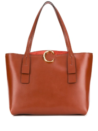 Chloé Shopping Shoulder Bag - Braun In Brown