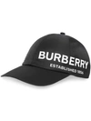 BURBERRY BURBERRY HORSEFERRY印花棒球帽 - 黑色