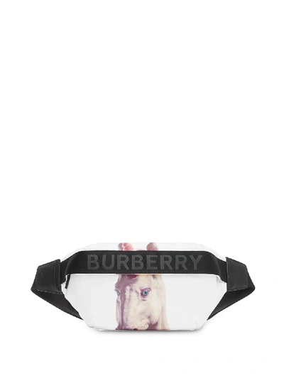 Burberry Medium Unicorn Print Nylon Bum Bag - 白色 In White