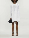 MERLETTE Soliman long-sleeved cotton-poplin mini dress,26774231