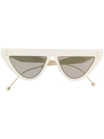 Fendi Cat Eye Framed Sunglasses In White
