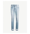 OFF-WHITE FADED WASH SLIM-FIT JEANS
