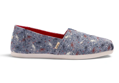 Toms Glow In The Dark Fireworks Canvas Women's Classics Ft. Ortholite Slip-on Shoes