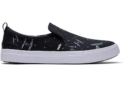 Toms Black Star Wars Space Print Mens Trvl Lite Slip-ons Shoes