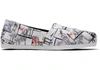 TOMS WHITE STAR WARS AT-AT&TRADE; PRINT WOMEN'S CLASSICS FT. ORTHOLITE SLIP-ON SHOES,889556731121