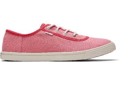 Toms Schuhe Rote Canvas Carmel Sneakers Für Damen - Grösse 35.5 In Strawberry Milkshake