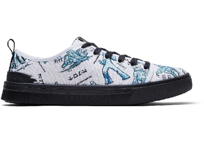 Toms White Star Wars Character Sketch Print Women's Trvl Lite Low Sneakers Shoes In Star Wars Sketch