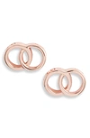 Olivia Burton The Classics Interlink Earrings In Sterling Silver, Gold-plated Sterling Silver Or Rose Gold-plated In Rose Gold