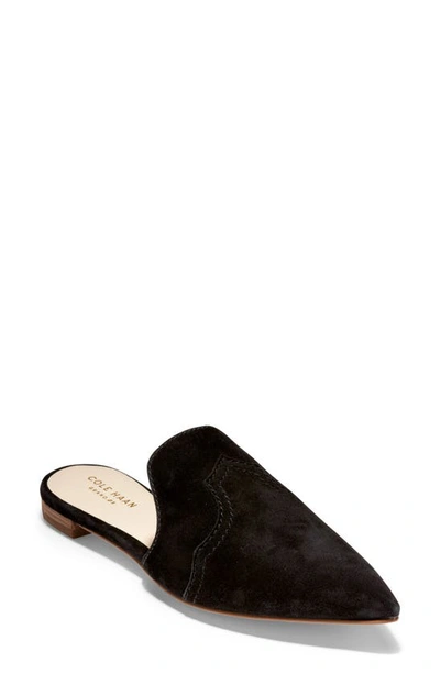 Cole Haan Hadley Mule In Black Suede