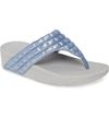 Fitflop Lulu Padded Shimmy Suede Flip Flop In Blue Suede