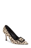 MANOLO BLAHNIK MAYSALE LEOPARD PRINT GENUINE CALF HAIR PUMP,MAYSALEBP001