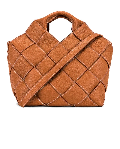 Loewe Woven Leather Basket Bag In Brown