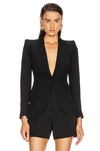 Alexander Mcqueen Upside-down Lapel Jacket In Black