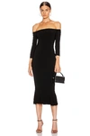 Norma Kamali Norma Kulture Off The Shoulder Fishtail Gown In Black