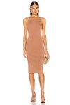 L AGENCE L'AGENCE SHELBY KNIT DRESS IN BROWN,NEUTRAL,LAGF-WD56