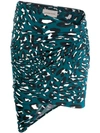 ALEXANDRE VAUTHIER ALEXANDRE VAUTHIER LEOPARD PRINT MINI SKIRT - 蓝色