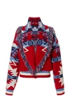 Alanui Cali Star Cardigan Bomber Jacket In Multi