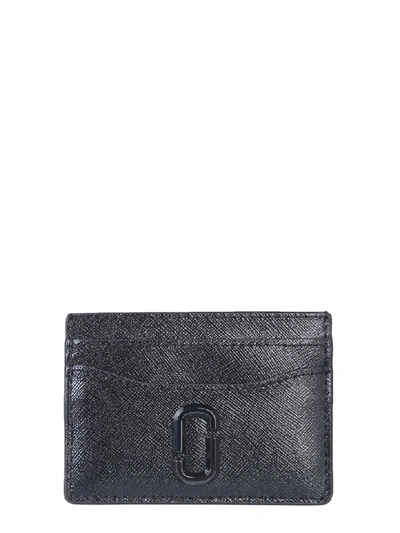 Marc Jacobs Snapshot Leather Card Holder In Nero