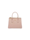 Prada Galleria Internal Double Zip Bag In Powder